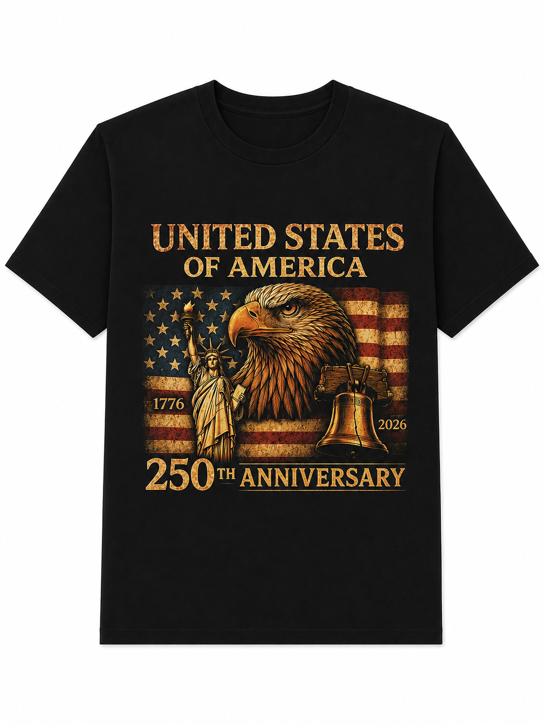 USA 250th Anniversary Unisex Silk screen printing t-shirt