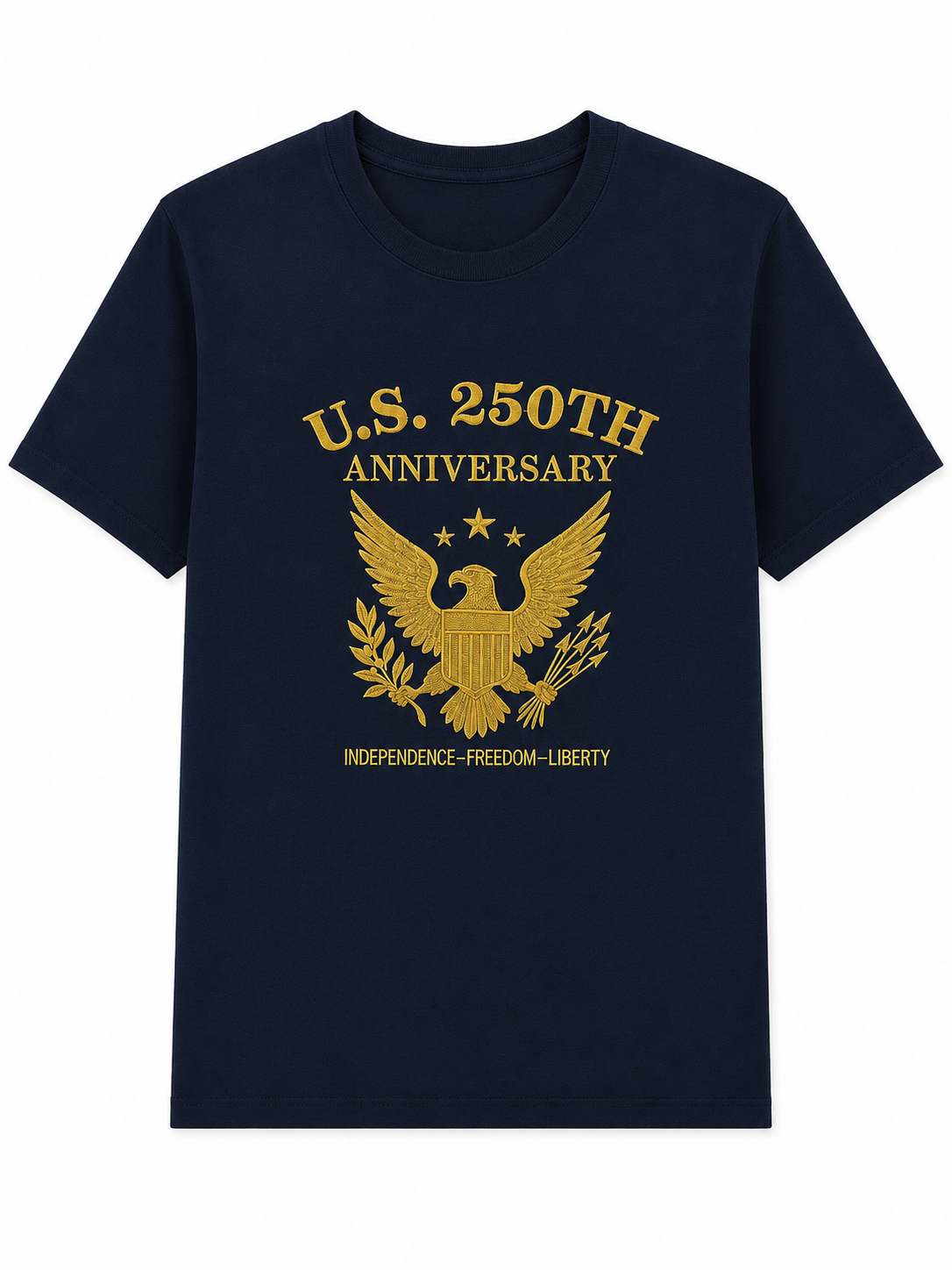 US 250th Anniversary Great Seal Embroidered Unisex T-shirt