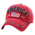 America Est 1776 Cotton Unisex Adjustable Cap red