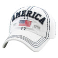America Est 1776 Cotton Unisex Adjustable Cap white