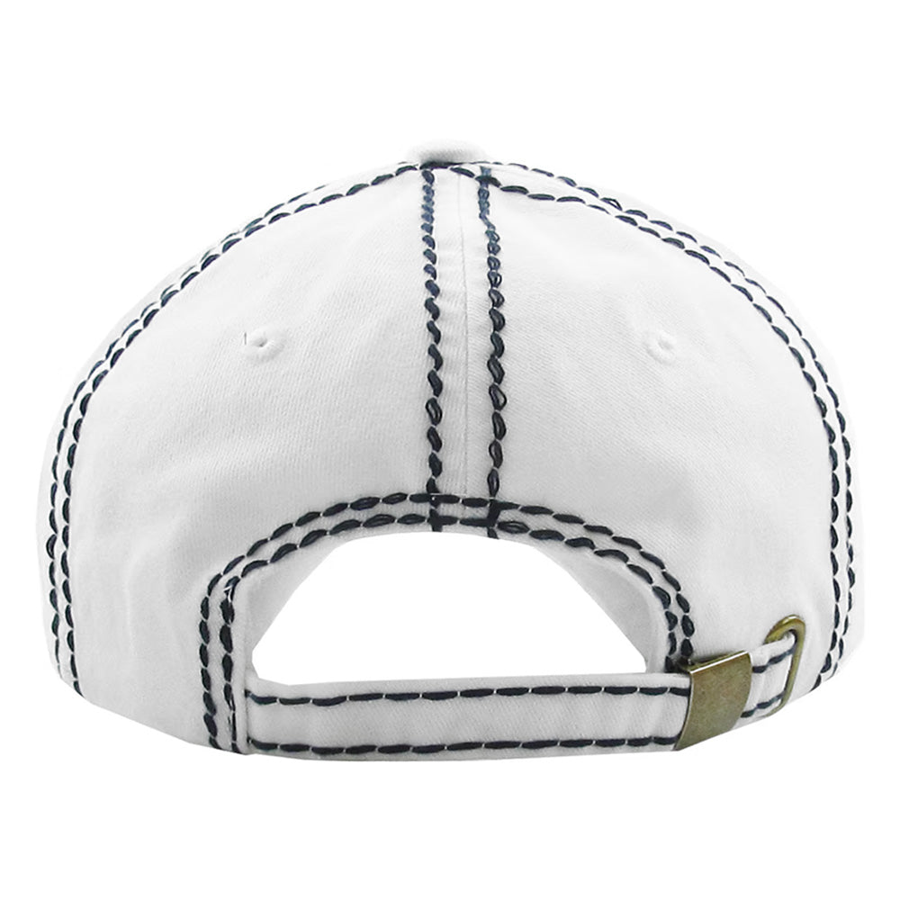America Est 1776 Cotton Unisex Adjustable Cap white